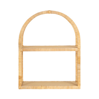Carrizales Arched Rattan Wall Shelf