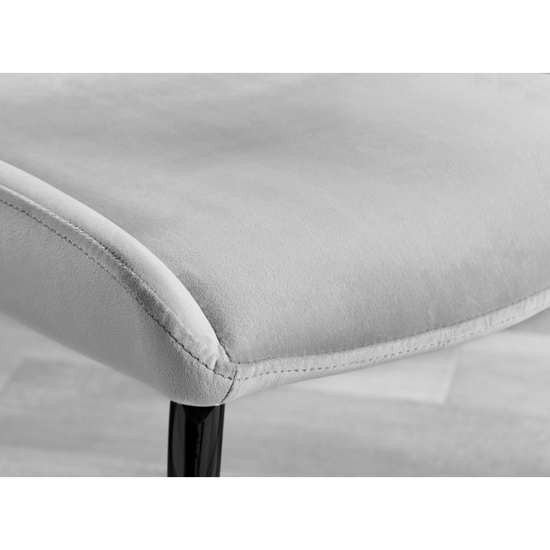 Ensemble repas pour 4 personnes Aashdon, Gris clair / noir