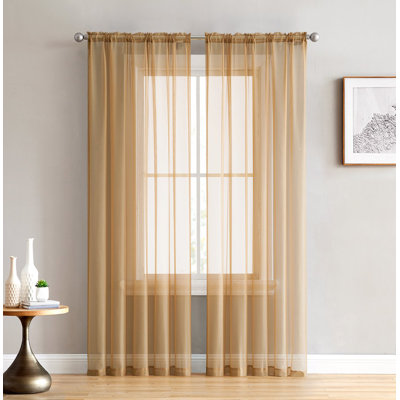 Daxin Sheer Voile Rod Pocket Curtain Panels