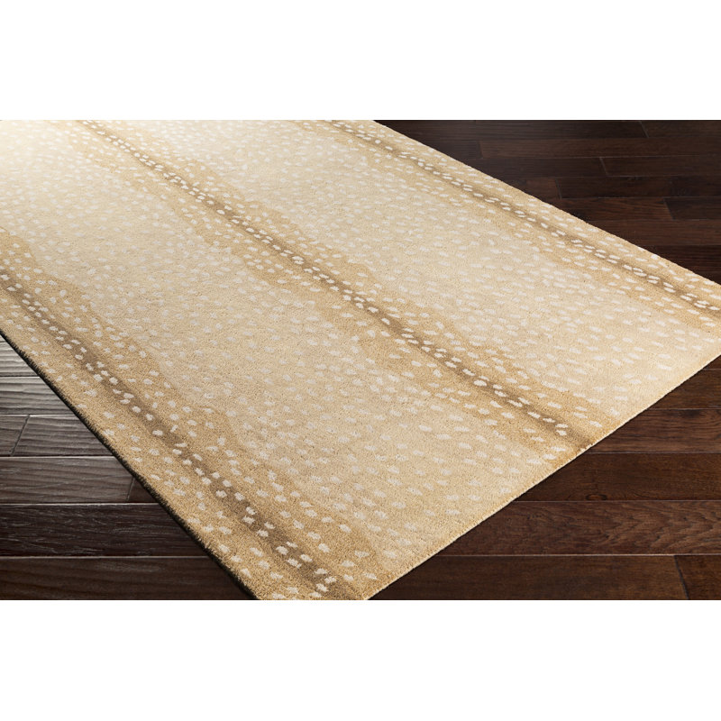 Tapis rayé en laine touffeté à la main Affton, Rectangle 10 pi x 14 pi