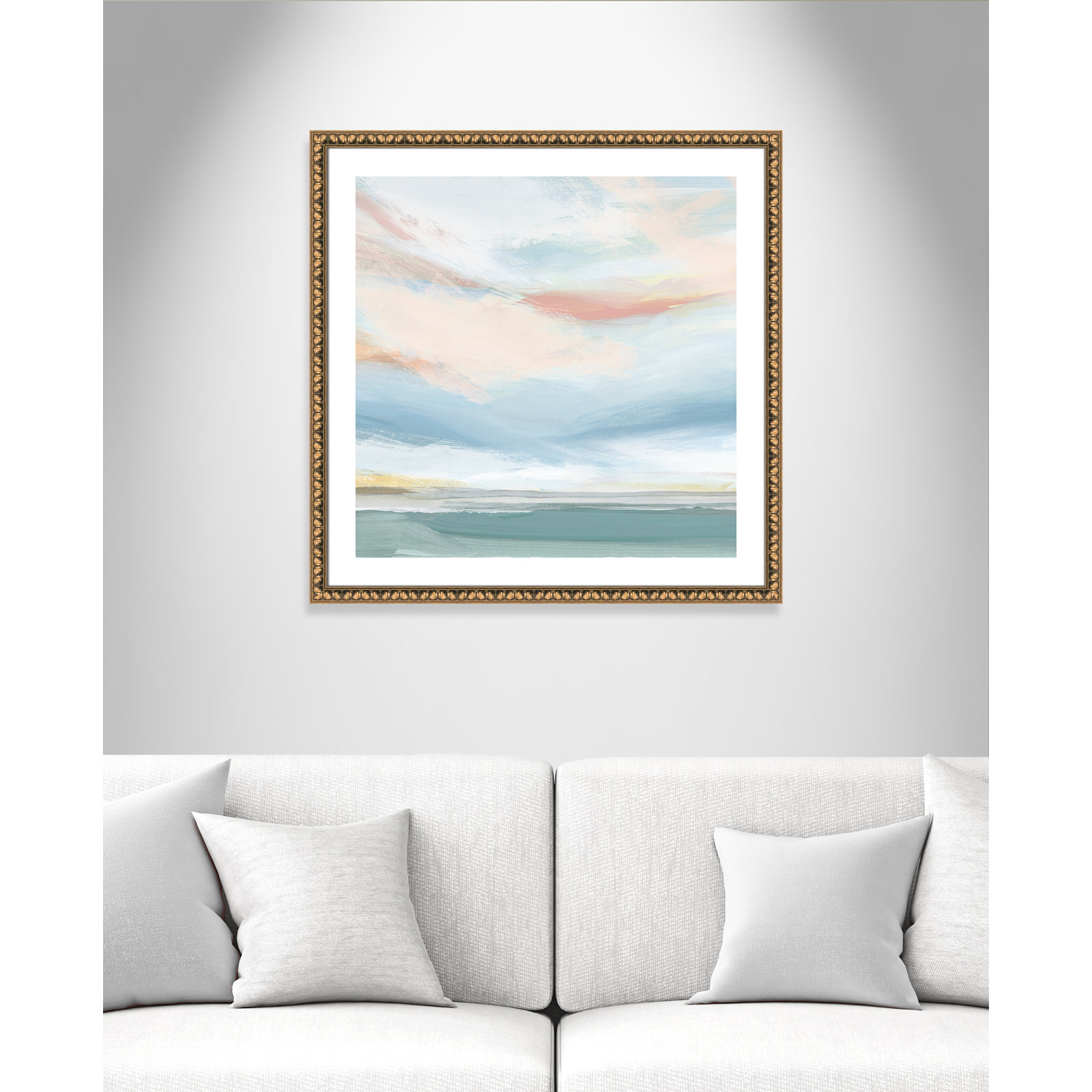 Delphi "Sweetness I" Painting by Isabelle Z, 33.25" H x 33.25" W x 0.88" D, Gold Bead Framed Paper