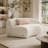 Boucle Sectional Sofa W/3 Pillows