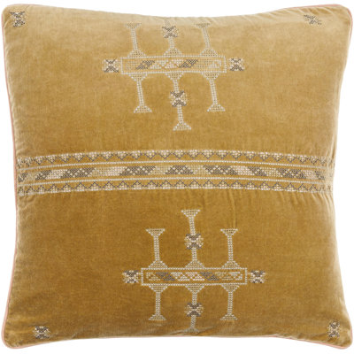 Veola Cotton Velvet Throw Pillow