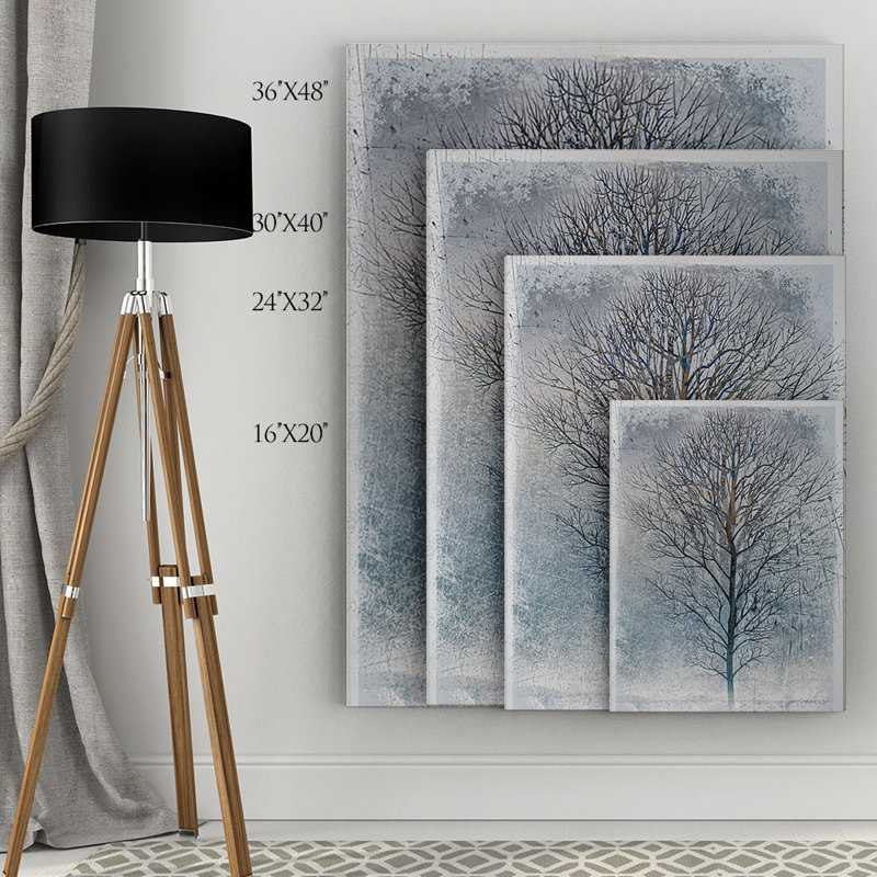Silver Tree II by Mike Calascibetta - Print on Canvas, 30" H x 40" W x 1.5" D
