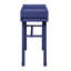 Bureau bleu avec coffre de rangement rectangulaire