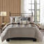 Ensemble de housse de couette Herringbone avec coussins décoratifs brodés