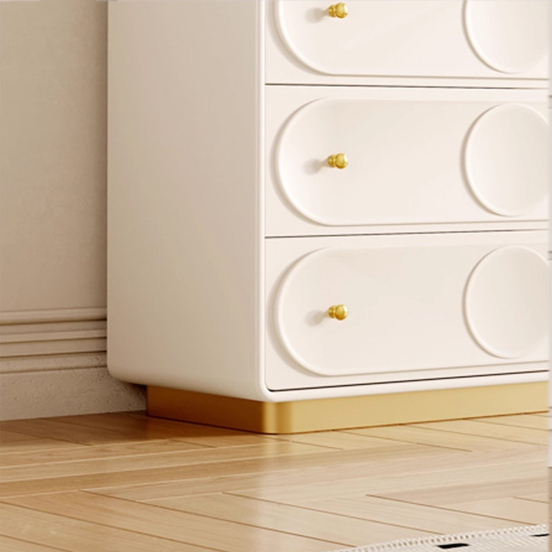 Buffet décoratif beige en bois massif