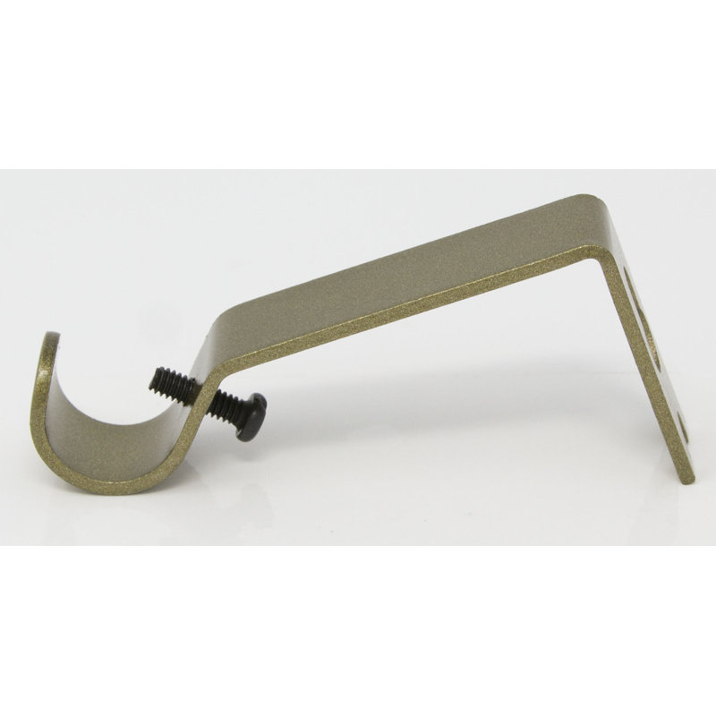 Support de rideau non réglable Peterkin, Or antique, H 3 po x l 1 po x P 1 po