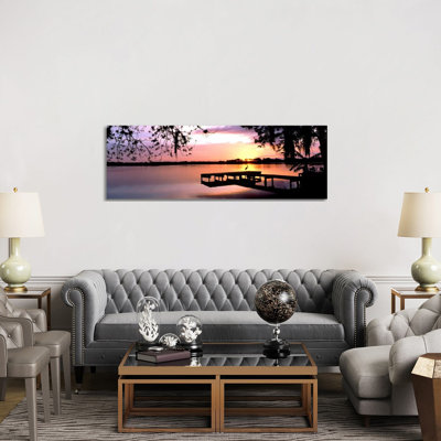 Sunrise Over Lake Whippoorwill, Orlando, Florida, USA by Panoramic Images - Wrapped Canvas Panoramic Print