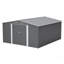 Remise de rangement extérieure en métal 12 po x 14 pi, grande remise à outils de jardin avec portes doubles verrouillables, bâtiment de jardin imperméable, patio