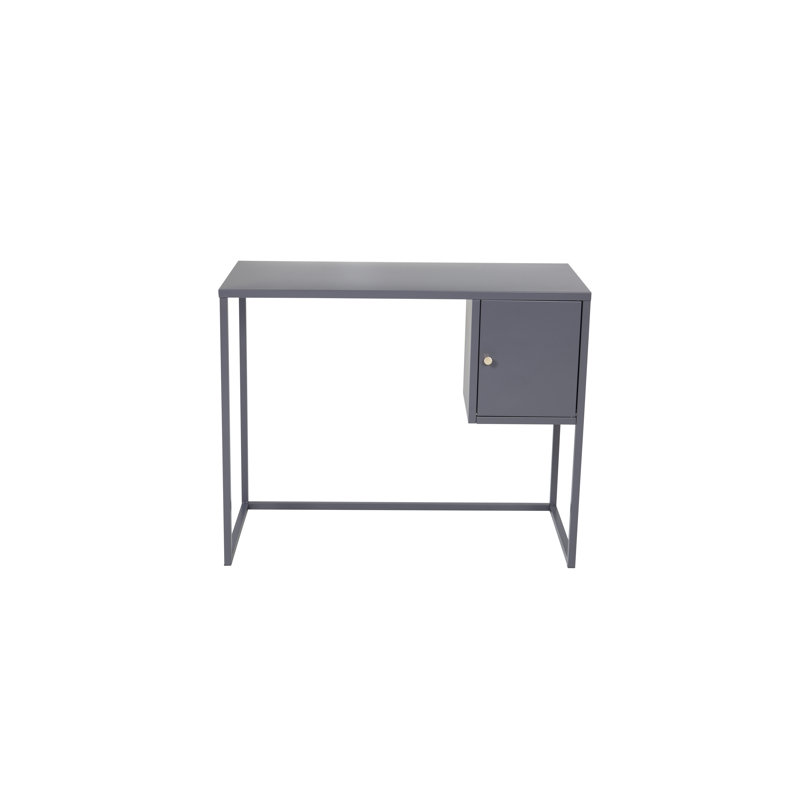 Isiah Metal Writing Desk, Light Grey