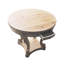 Petite table basse ronde, style, pieds incurvés, grain de bois naturel, 2 tiroirs de rangement, convient au coin-repas, aspect vieilli, bois, fabrication