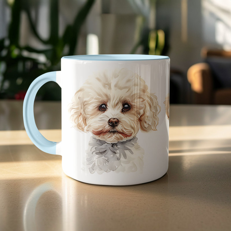 Wirehaired Dachshund Dog Art Design 11oz Coffee Mug, 2