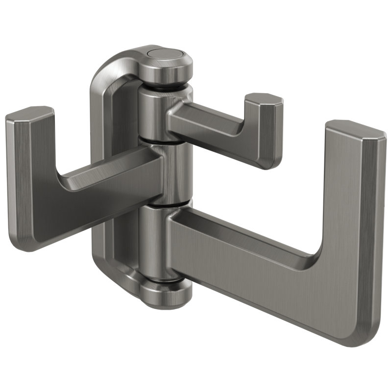 Levoir® Hinged Wall Mounted Robe Hook, Luxe Steel