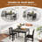 3-Piece Dining Table Set Wooden Square Kitchen Table for 2 People-552500941