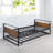Barrett Metal Daybed with Trundle Pull-Out - Sturdy Black Metal frame - Modern Industrial frame