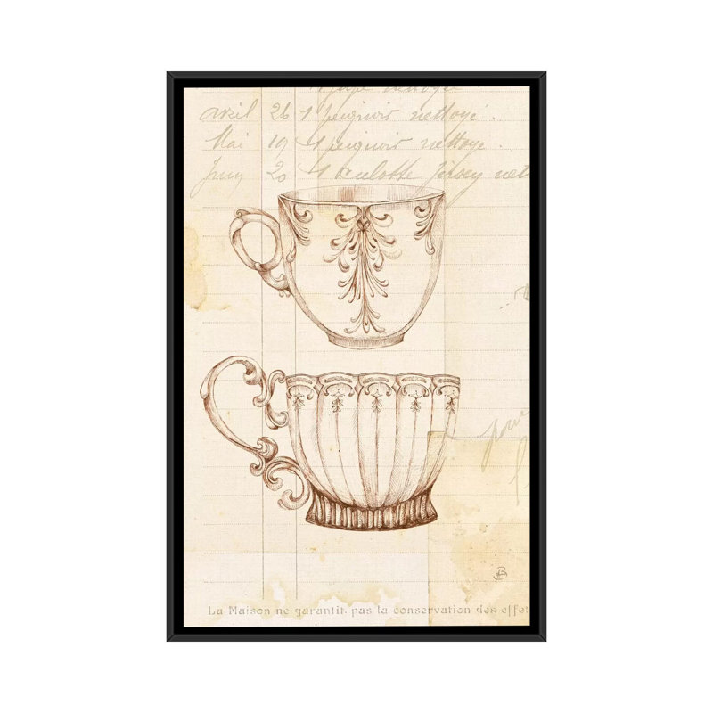 « authentique coffee iv », reproduction d’impression sur toile, H 26 po x l 18 po x P 1,5 po, Toile avec cadre noir