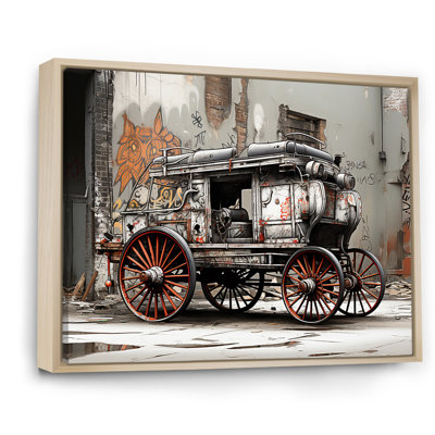 Chariot de transport rétro Street Art