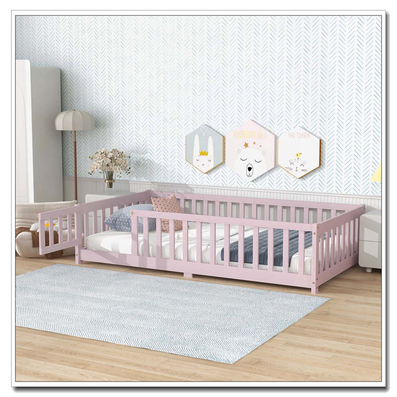 Lit en bois, Lit simple, Rose