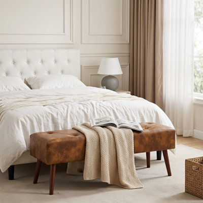 Sveina Faux Leather Upholstered Bench