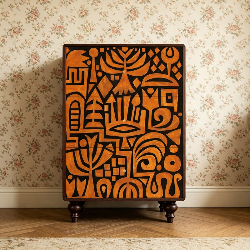 Rangement pour vestibule en bois massif, Brown