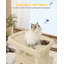 Cat Tree for Indoor Cats, Large Tall Cat Tower, Multi-Level Cats House with Condo, 8 Scratching Posts, Hammock, 4 Pom Poms-1526342314-1526342312