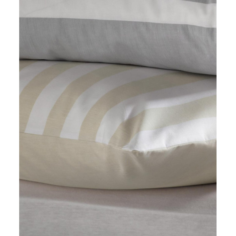 Buntgewebe Porto 100% Cotton 230 Tc Duvet Cover Set, Almond, 200 x 220 cm - 2 Pillowcases (80 x 80 cm)