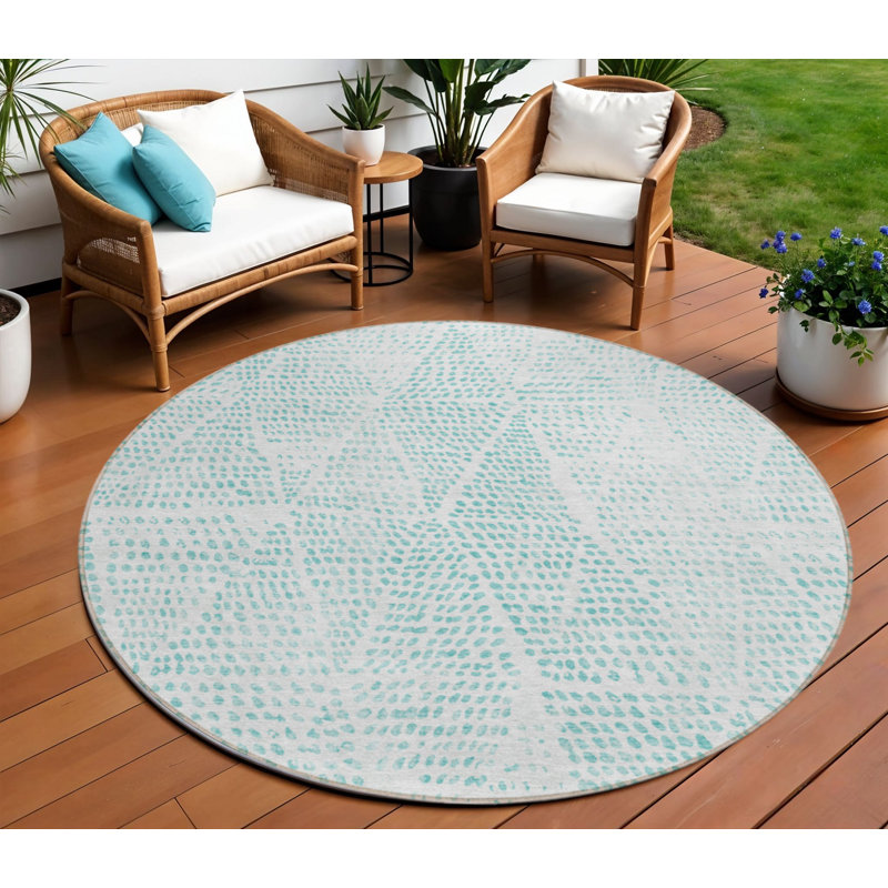 Tapis rond ivoire 8 po