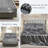 Gray Silky Comforter Set Queen Size 8 Pieces Satin Bed in a Bag Farmhouse Ruffled Comforter Set Luxury Silk Like Satin Comforter Bedding Sets-123025092-123025099