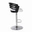 Tabouret de bar pivotant à dossier moderne en bois avec coussin-774059109