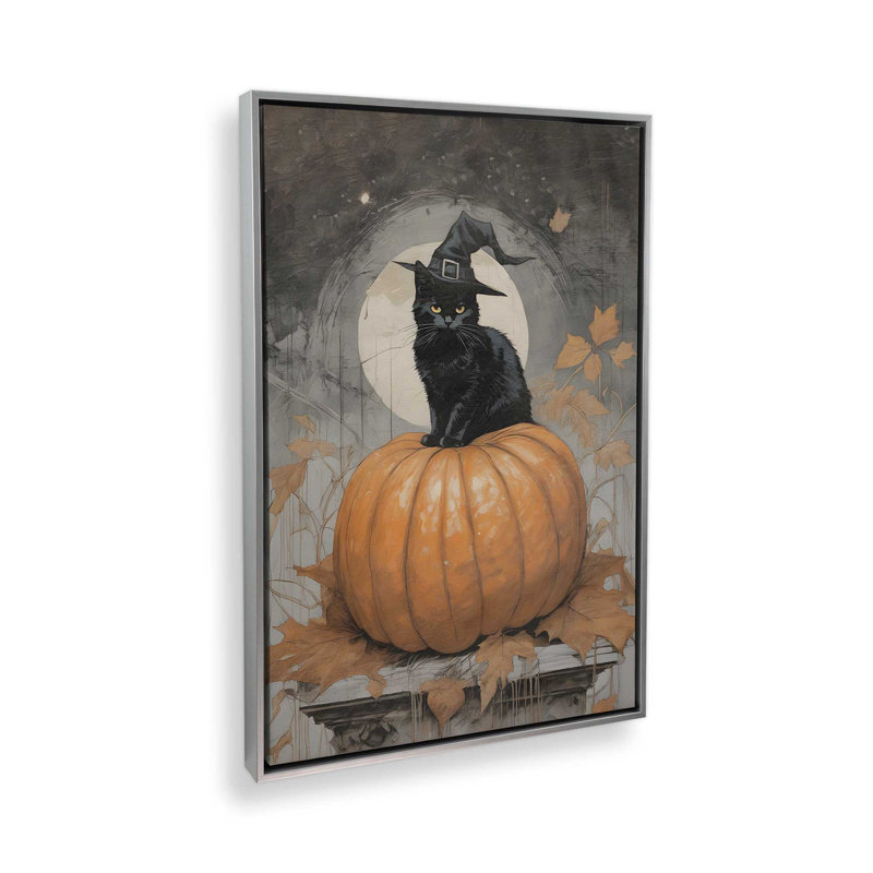 Impression sur toile Halloween Whiskers, H 36,75 po x l 24,75 po, Chrome poli