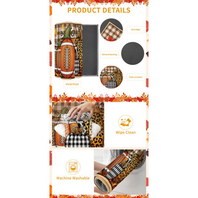 Ensemble de tapis d'automne antidérapants 16 x 28 et 16 x 47 po Fall