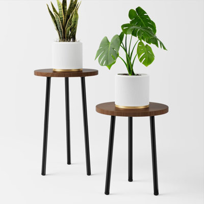 Petit support de table rond pour plantes d'intérieur, support pour plantes d'extérieur pour bureau de salon de patio