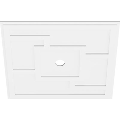 Médaillon de plafond contemporain en PVC de qualité architecturale Knox