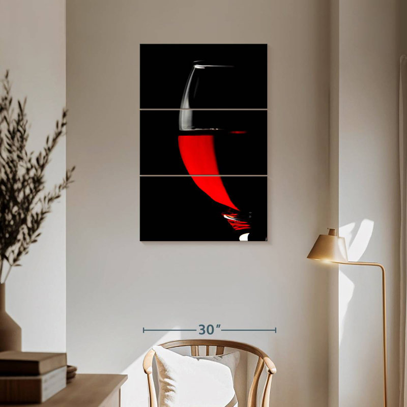 Yarlin Half Red Wine, 57" H x 36" W
