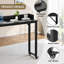 Table de lit 70,8 po avec roulettes à 360 °, bureau pour lit mobile de grande taille avec pieds en métal robustes, chariot pour ordinateur portable robuste et table de salle à manger pour chambre à coucher, salon, hôpital (noir)