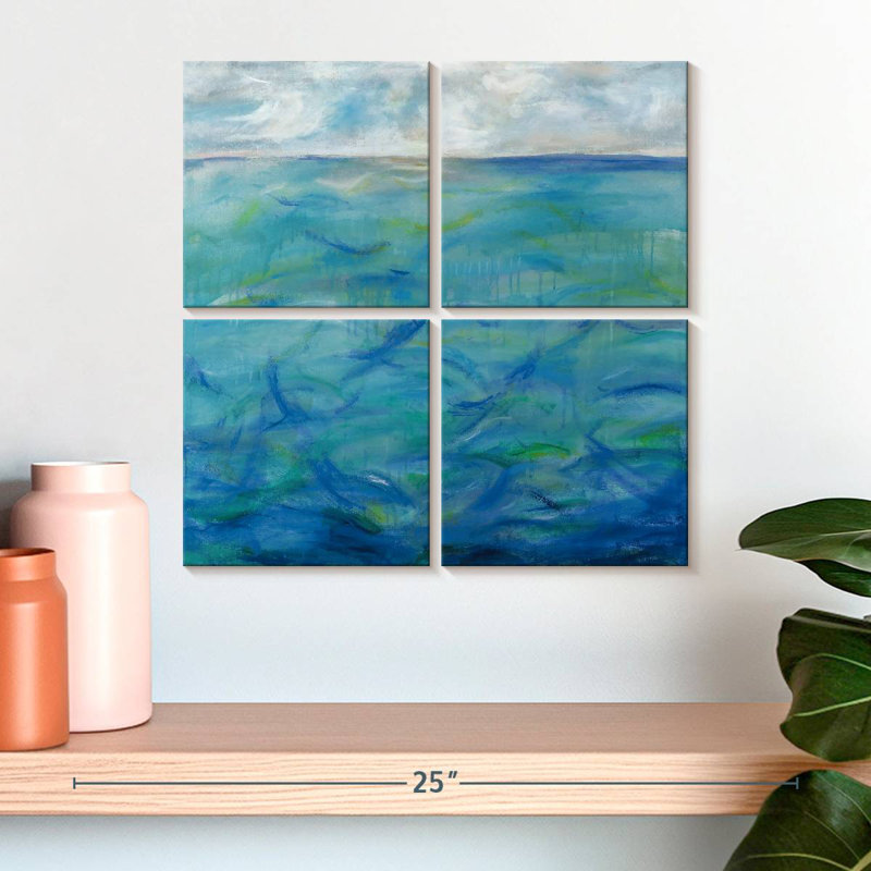 Gillard, eaux bleues profondes, H 18 po x l 18 po