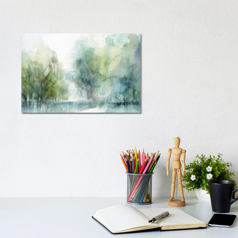 «Blue Silence» par Isabelle Z - reproduction d'art sur toile tendue, H 8 po x l 12 po x P 0,75 po