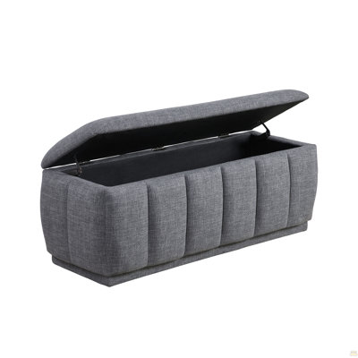 Modern  Storage Bench Cushion Seat 1Pc Plywood Frame Fabric Upholstery Home Furniture
