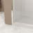 3534"X 72" Pivot Shower Door, Chrome Aluminum Frame, Half Frame ,1/4"(6Mm) Tempered Glass Explosion Proof Film-124947397