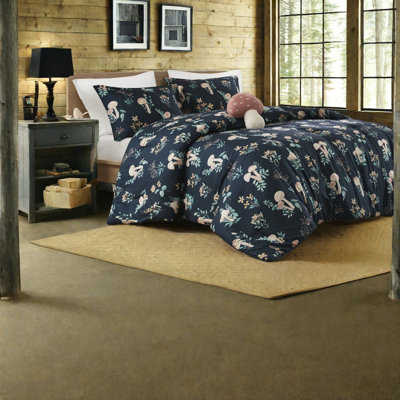 Soft Microfiber Full Queen Bedding Sets, Mushroom Floral Bedroom Home