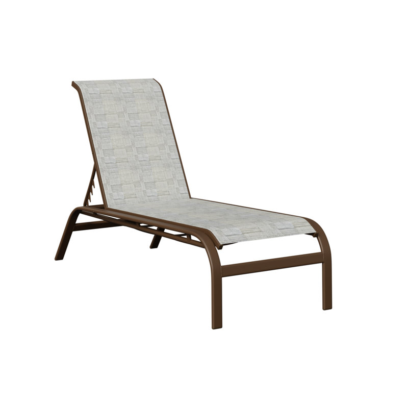 Chaise longue sans accoudoirs Berlin Gardens Murphy, Argent argent, Filon de bois mesquite