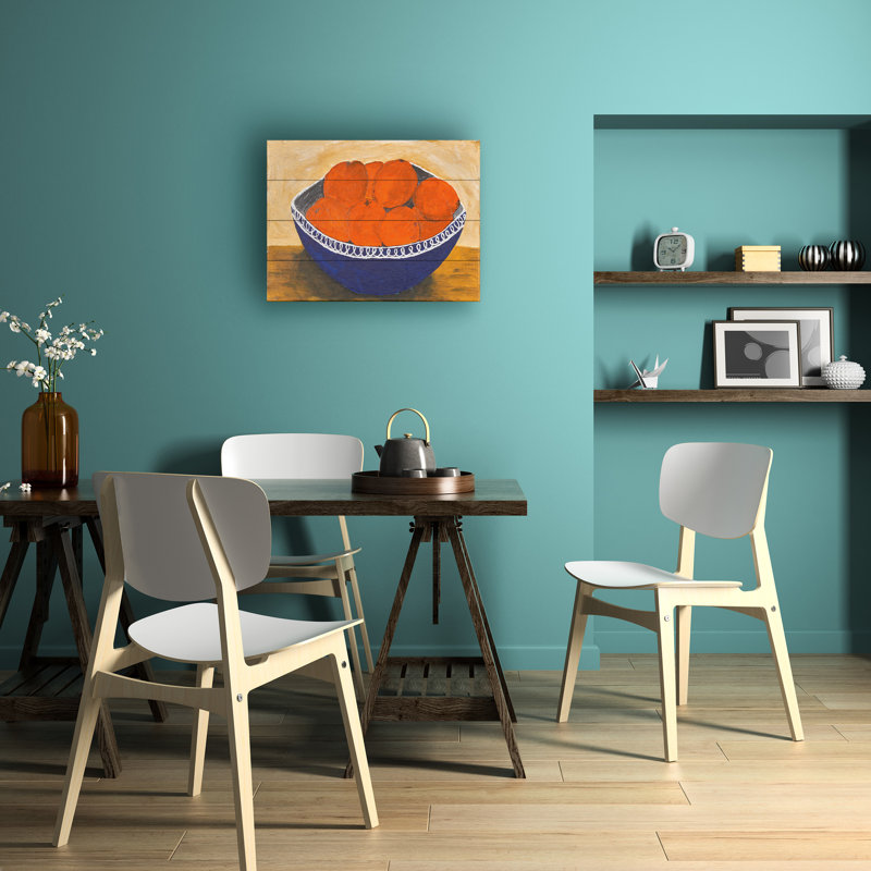 Dale Hefer  Very Orange Wood Slat Art, H 12 po x l 16 po