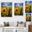 Espagne, champ de tournesols, chaleur de l'intérieur III sur toile-91284317-91284321