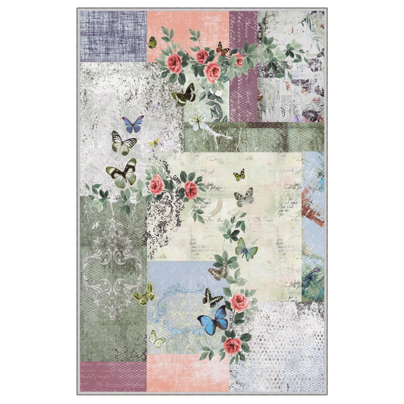 Luxurious Woven Area Rug, 100% Polyester, 23.6 x 39.4 inches | 650 g/m², 0.3 in Pile Height | Antibacterial, Non-Slip PVC Dot Underside, Machine Washable | 3D Digital Printing, Perfect for Living Room & Bedroom Decor