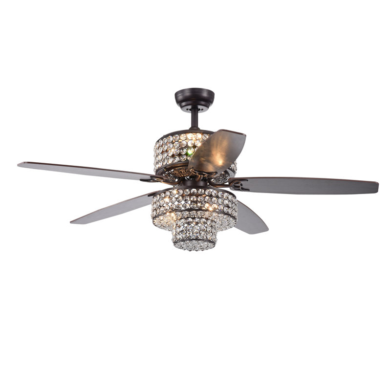 Gagnon 52'' Ceiling Fan with Light Kit, Remote