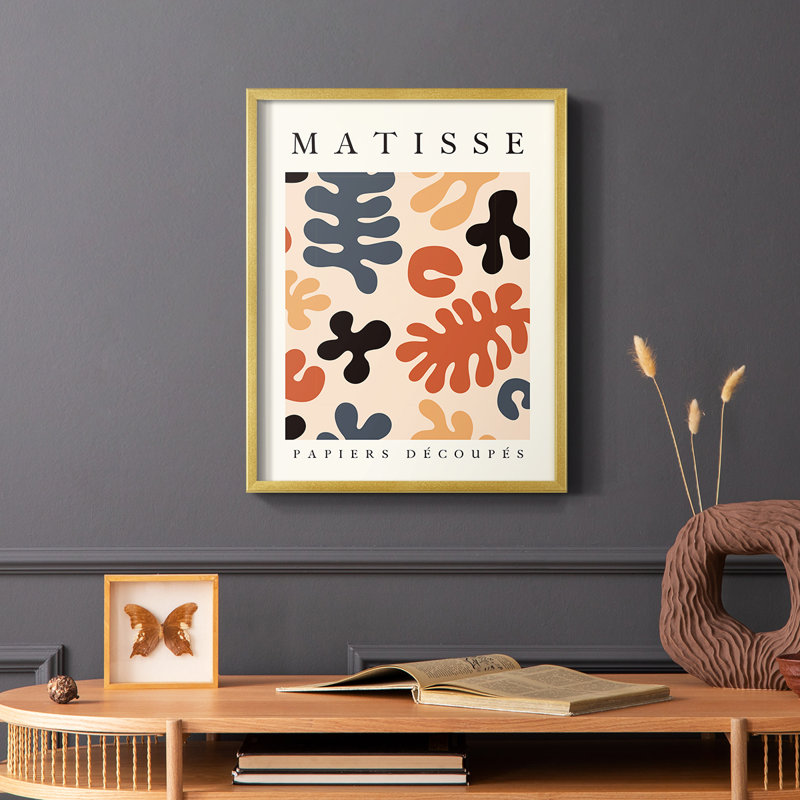 Matisse CDVI, reproduction encadrée - bois massif, Cadre doré simple, H 20 po x l 16 po