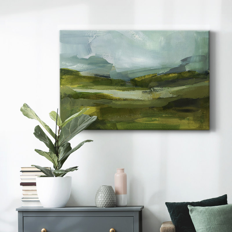 Emerald View III-Gallery Wrapped Canvas, 12" H x 18" W
