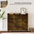Hidden Shoe Cabinet With 3 Doors, 5 Tier Shoe Organizer Rustic Brown