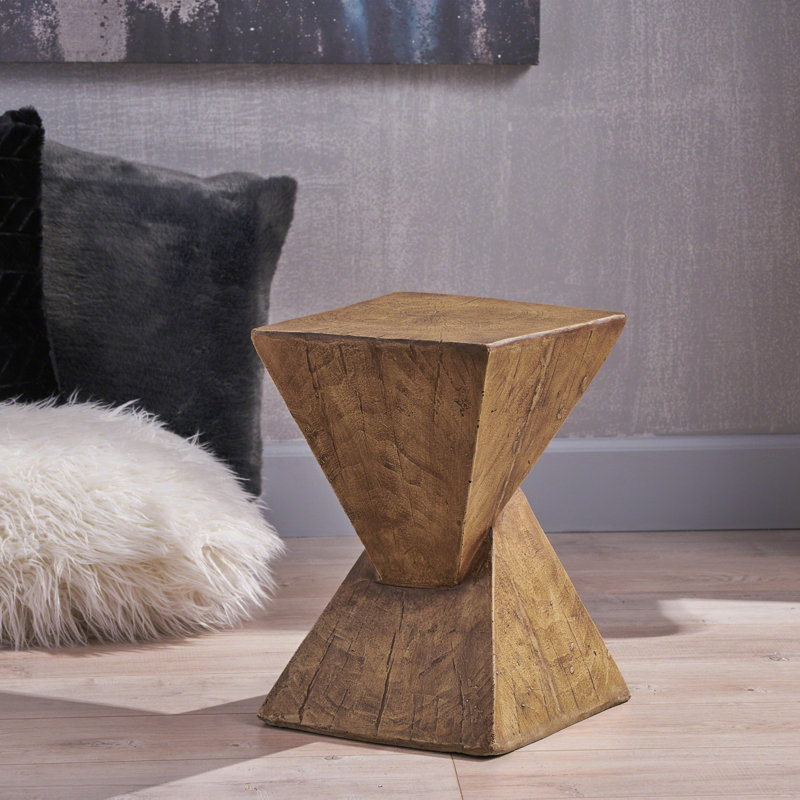 Table d'appoint en béton léger Tess, Naturel